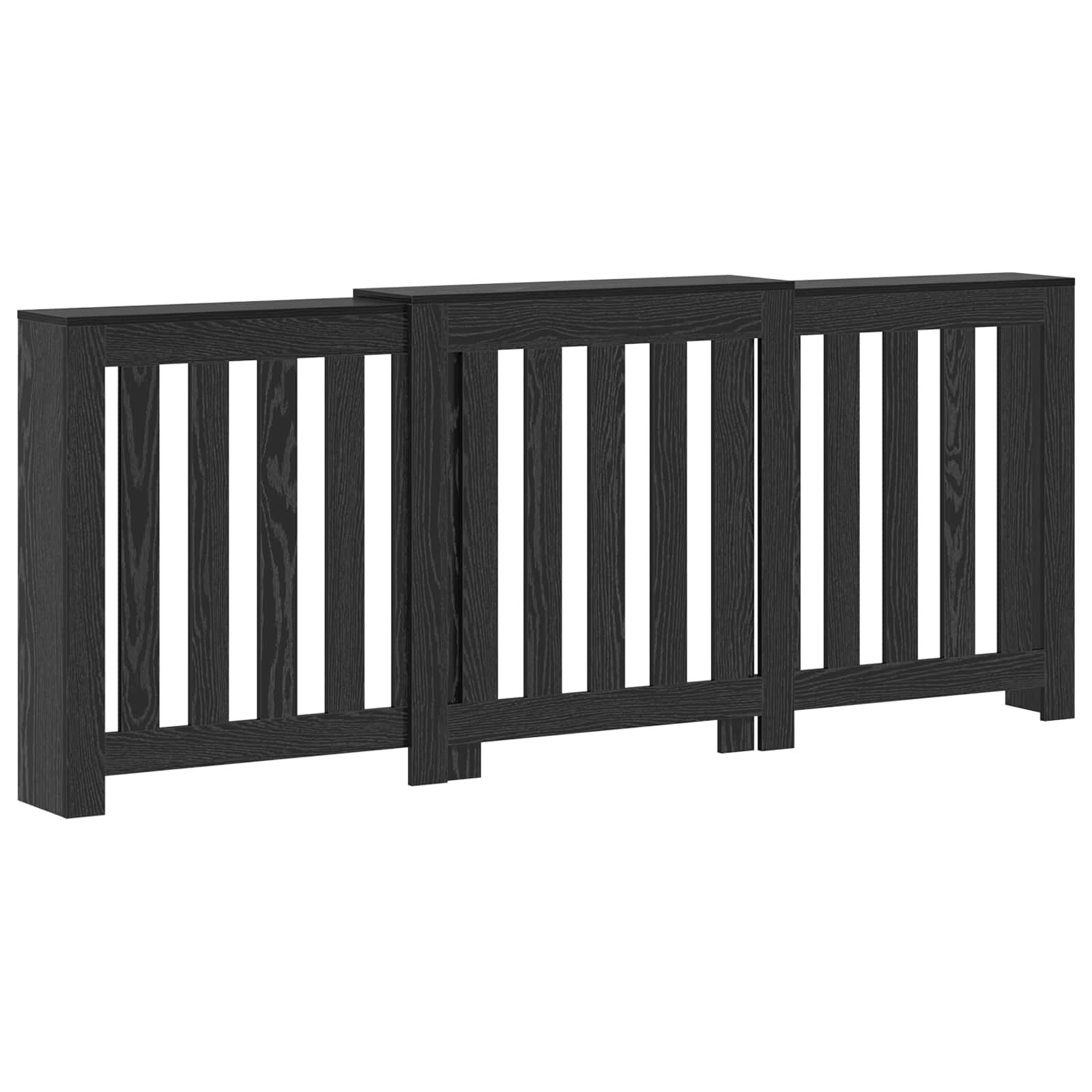 vidaXL Kryt radiátoru Černý dub 205 x 215 x 835 cm Kompozitní dřevo