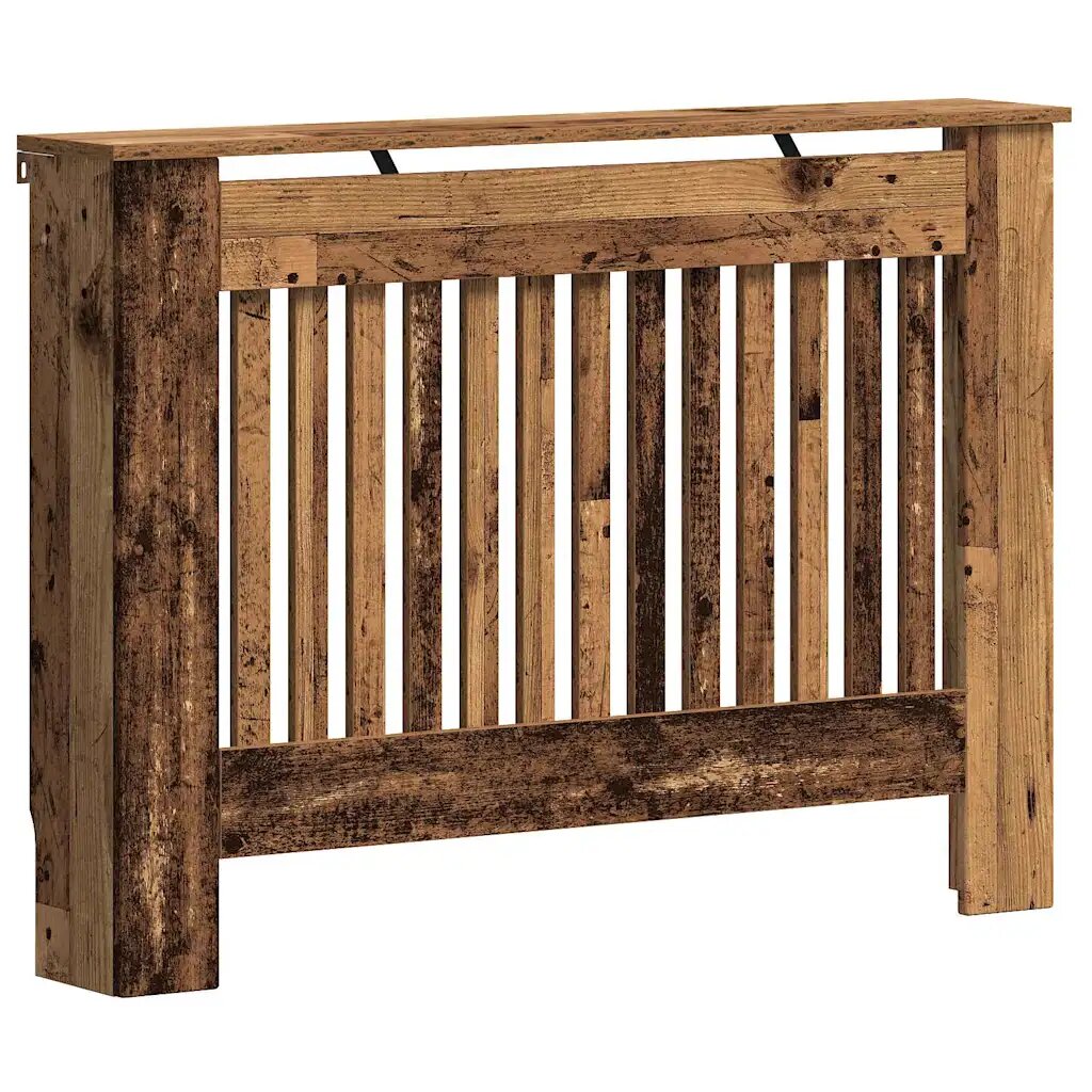 vidaXL Kryt radiátoru Staré dřevo 112 x 19 x 815 cm Kompozitní dřevo