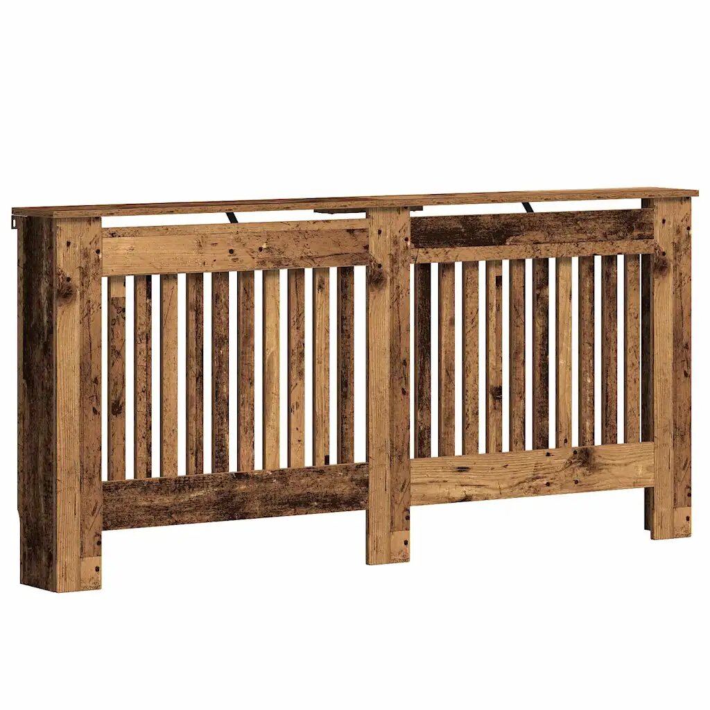vidaXL Kryt radiátoru Staré dřevo 172 x 19 x 815 cm Kompozitní dřevo