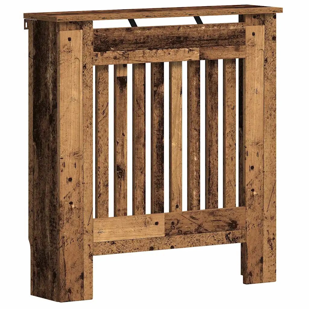 vidaXL Kryt radiátoru Staré dřevo 78 x 19 x 815 cm Kompozitní dřevo