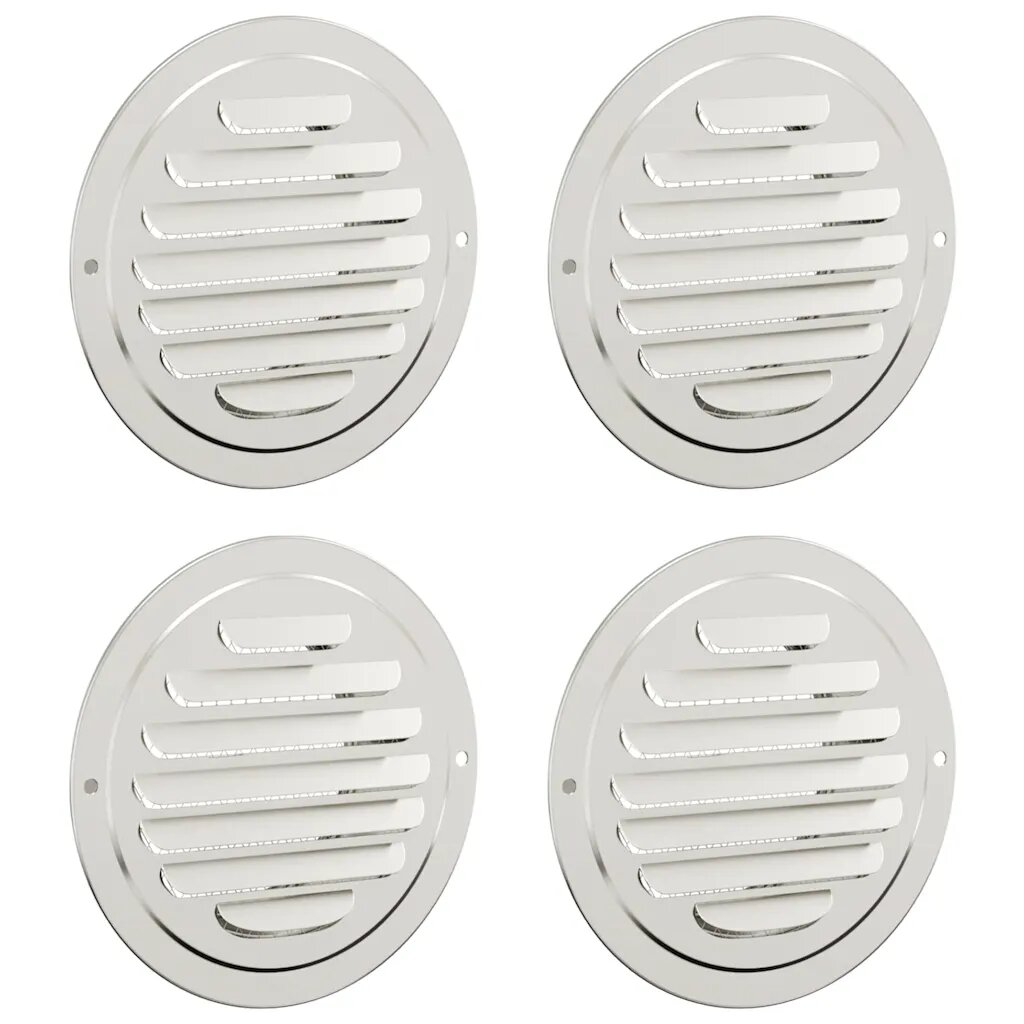 vidaXL Kryty vzduchových ventilátorů 4 ks Stříbrná 100 mm