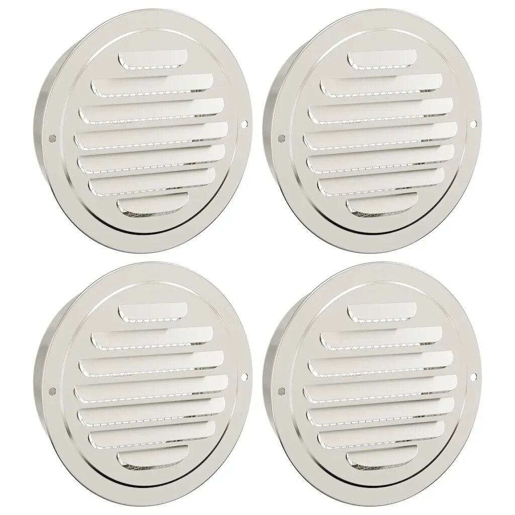 vidaXL Kryty vzduchových ventilátorů 4 ks Stříbrná 115 mm