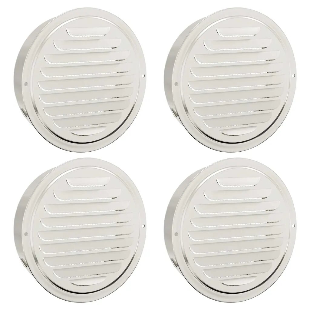 vidaXL Kryty vzduchových ventilátorů 4 ks Stříbrná 200 mm