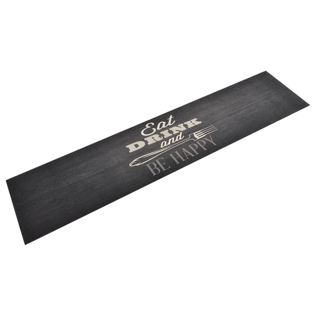 vidaXL Kuchyňský koberec omyvatelný Kuchyně černý 60 x 300 cm samet