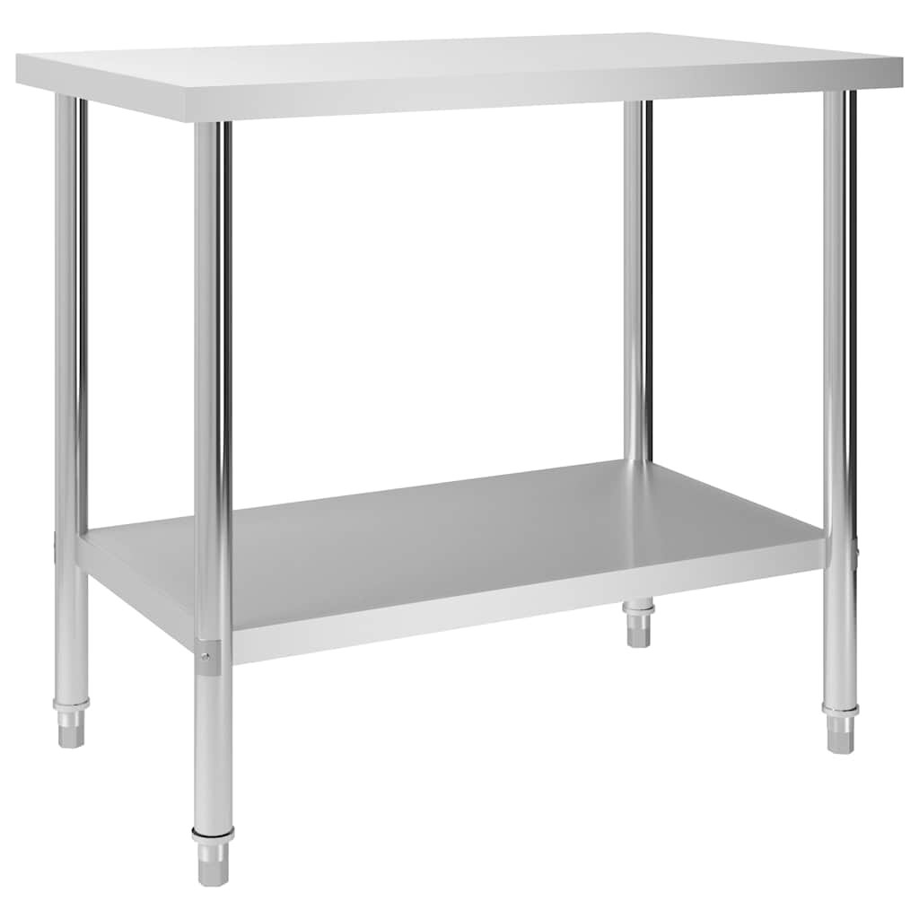 vidaXL Kuchyňský pracovní stůl 100 x 60 x 85 cm nerezová ocel