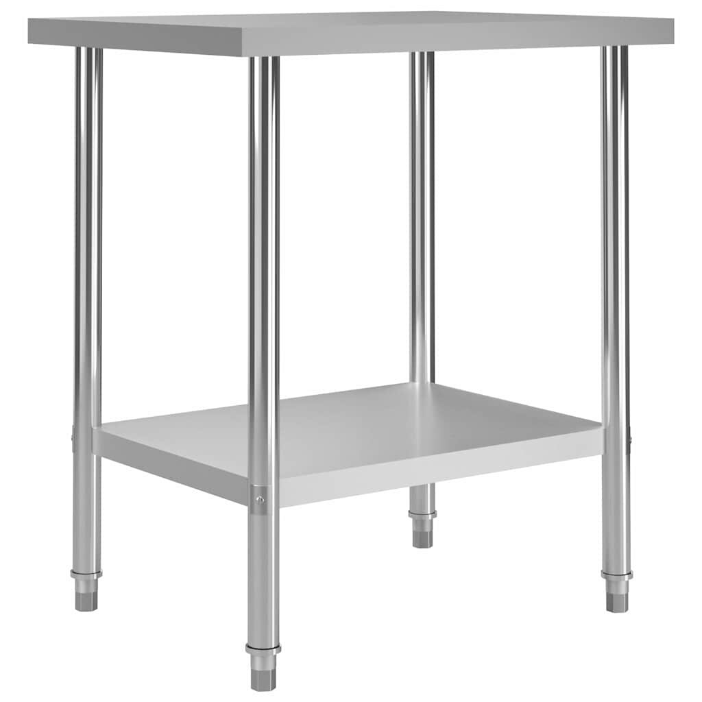 vidaXL Kuchyňský pracovní stůl 80 x 60 x 85 cm nerezová ocel