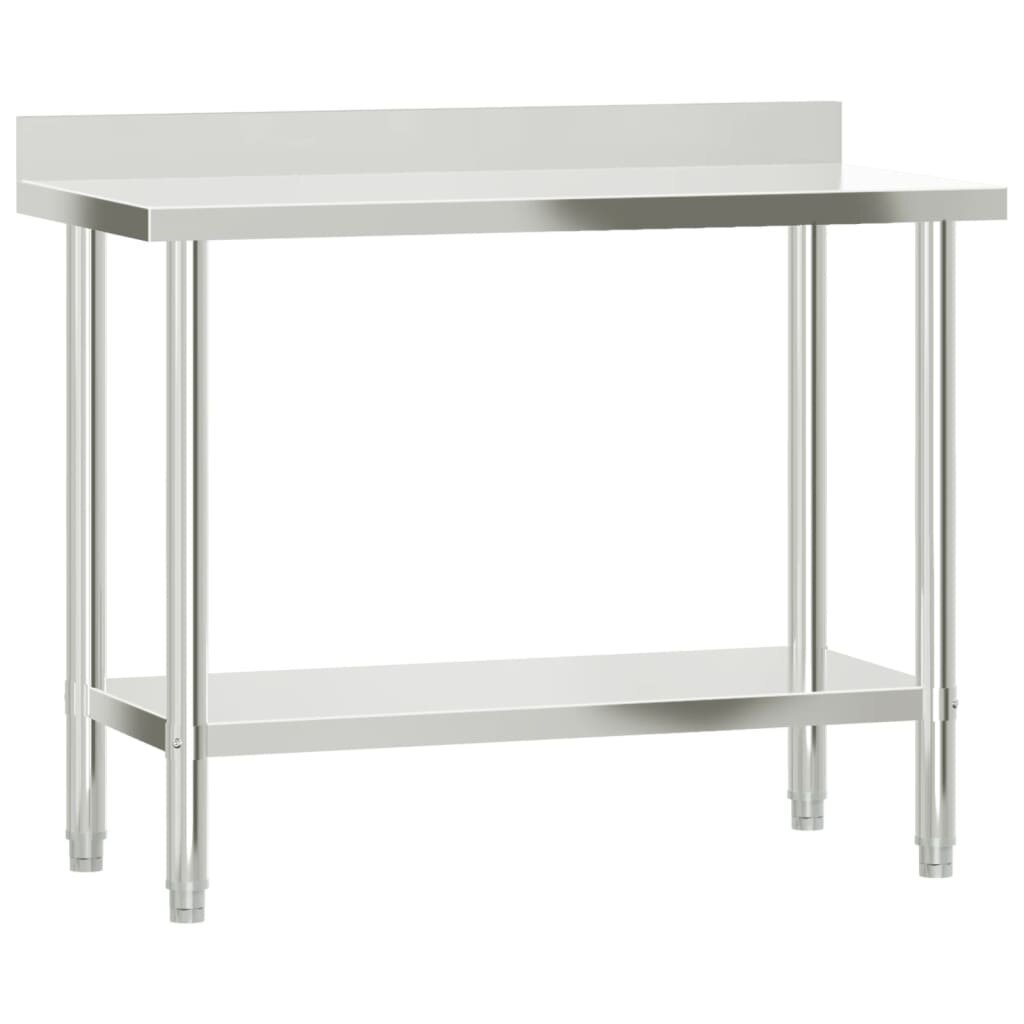 vidaXL Kuchyňský pracovní stůl přístěnný 110x55x93 cm nerezová ocel