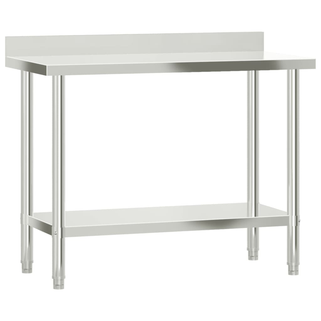 vidaXL Kuchyňský pracovní stůl přístěnný 110x55x93 cm nerezová ocel