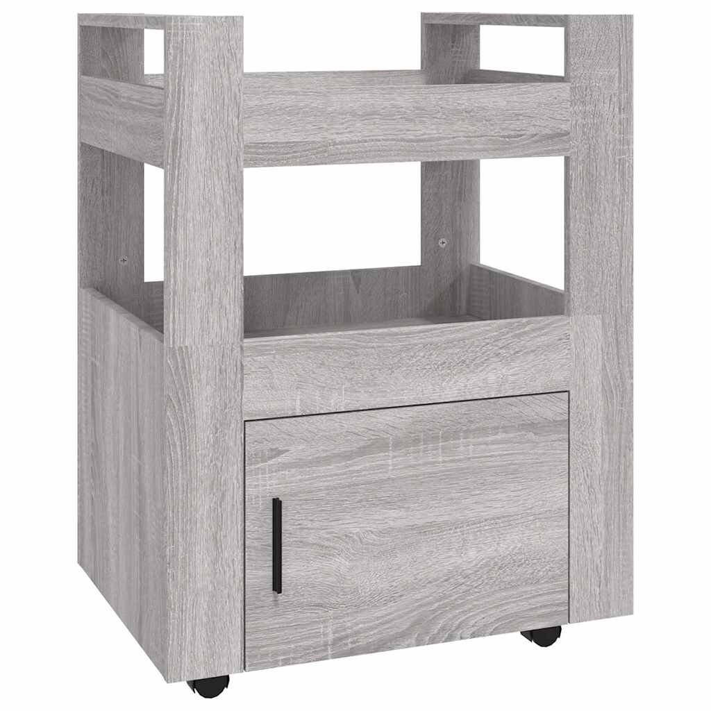 vidaXL Kuchyňský vozík šedý sonoma 60 x 45 x 80 cm kompozitní dřevo