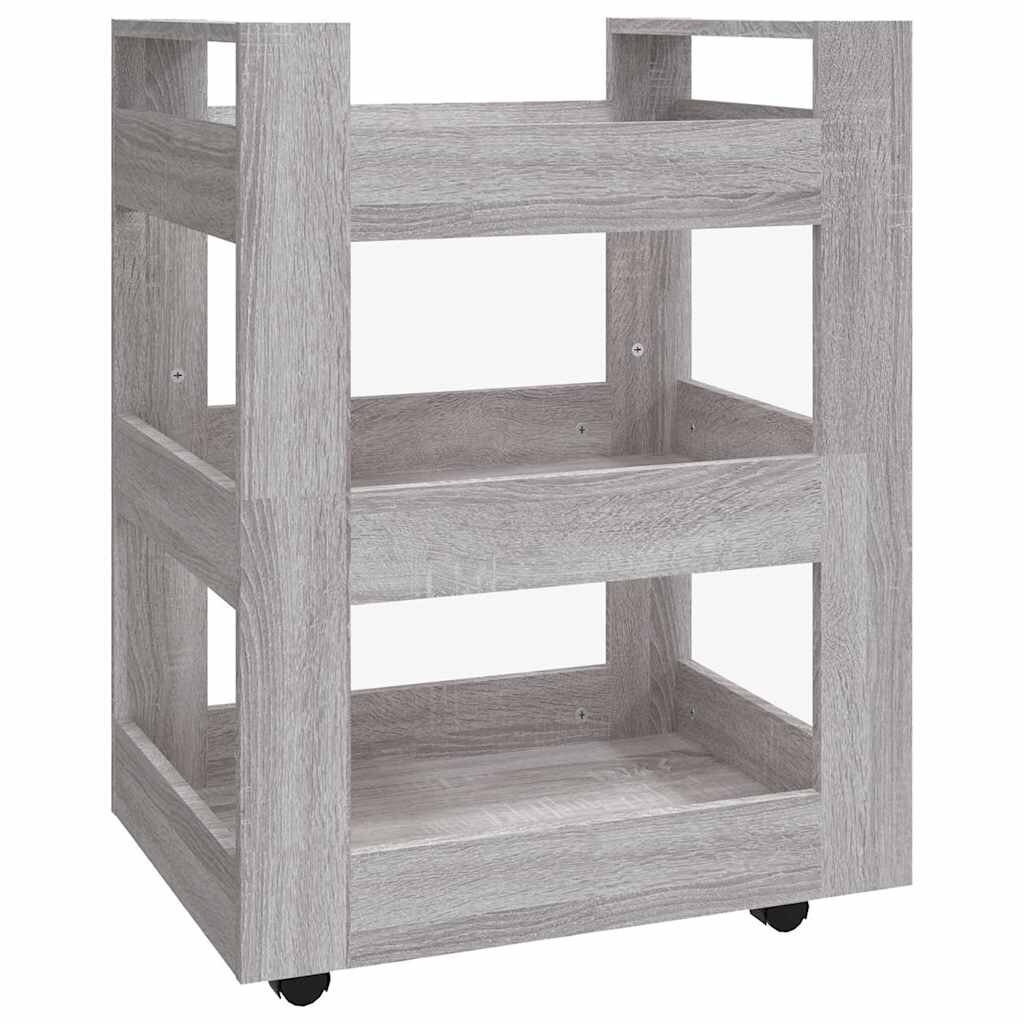 vidaXL Kuchyňský vozík šedý sonoma 60 x 45 x 80 cm kompozitní dřevo