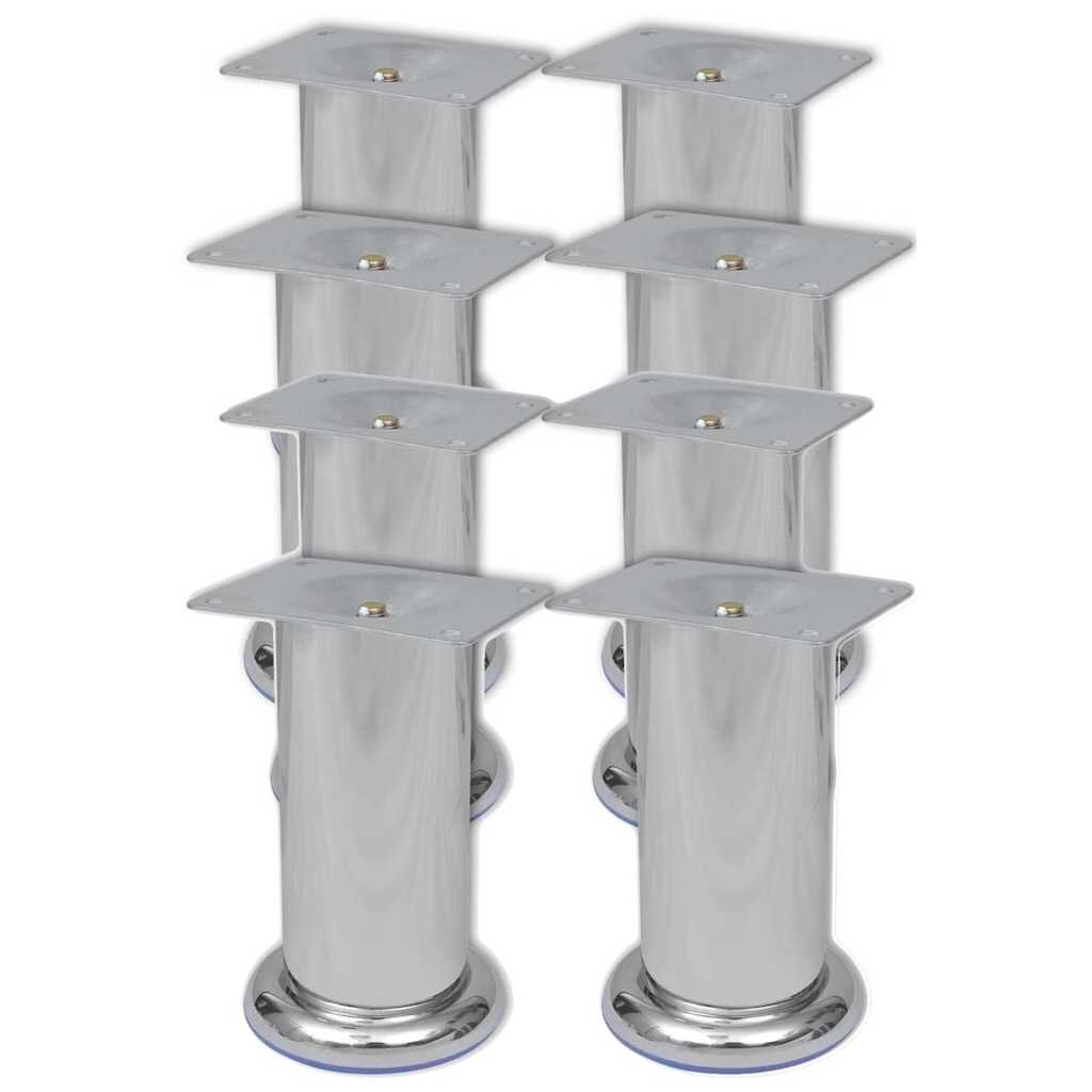 vidaXL Kulaté nohy k pohovce 8 ks chrom 120 mm