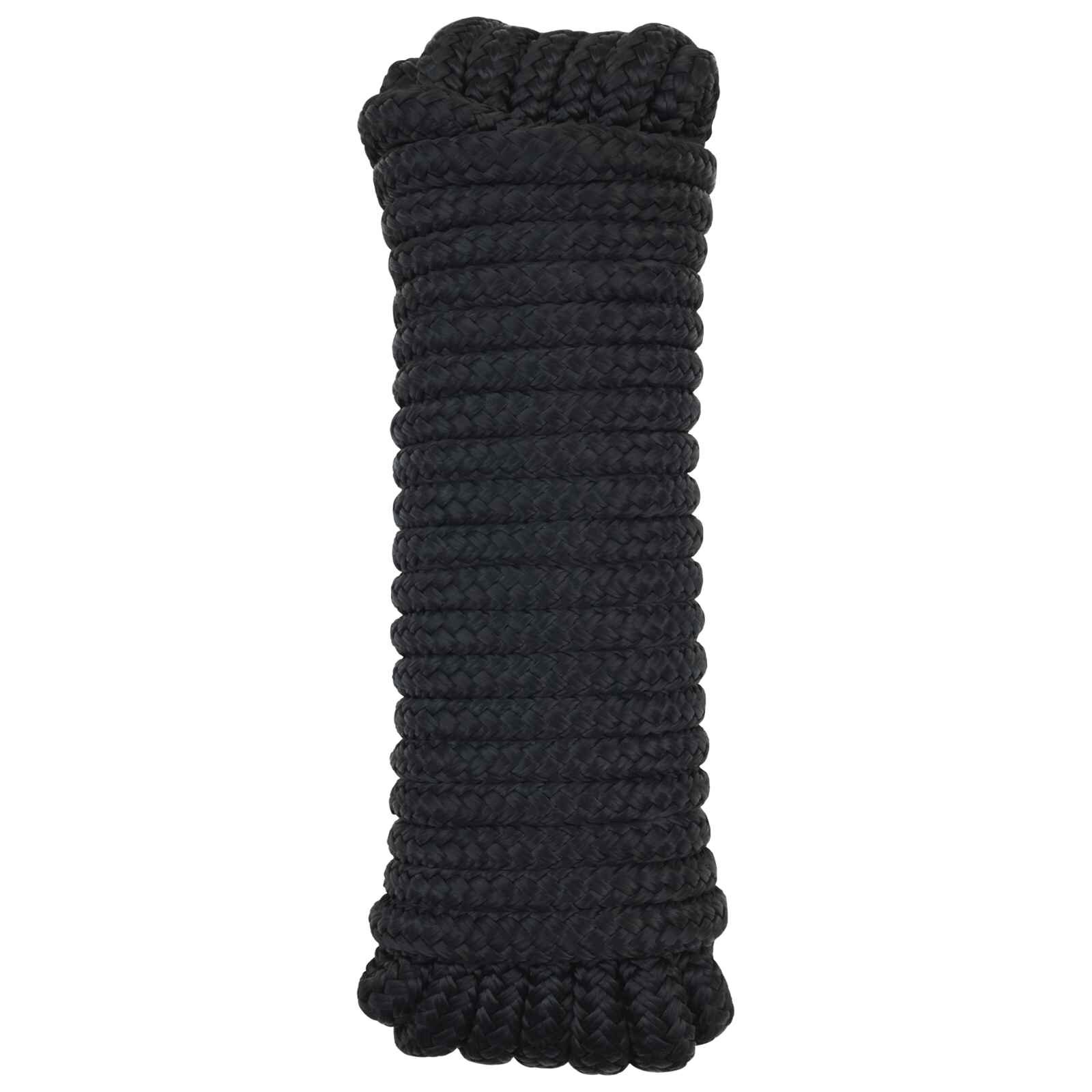 vidaXL Lano na loď 10 mm 12 m Černá Polyester
