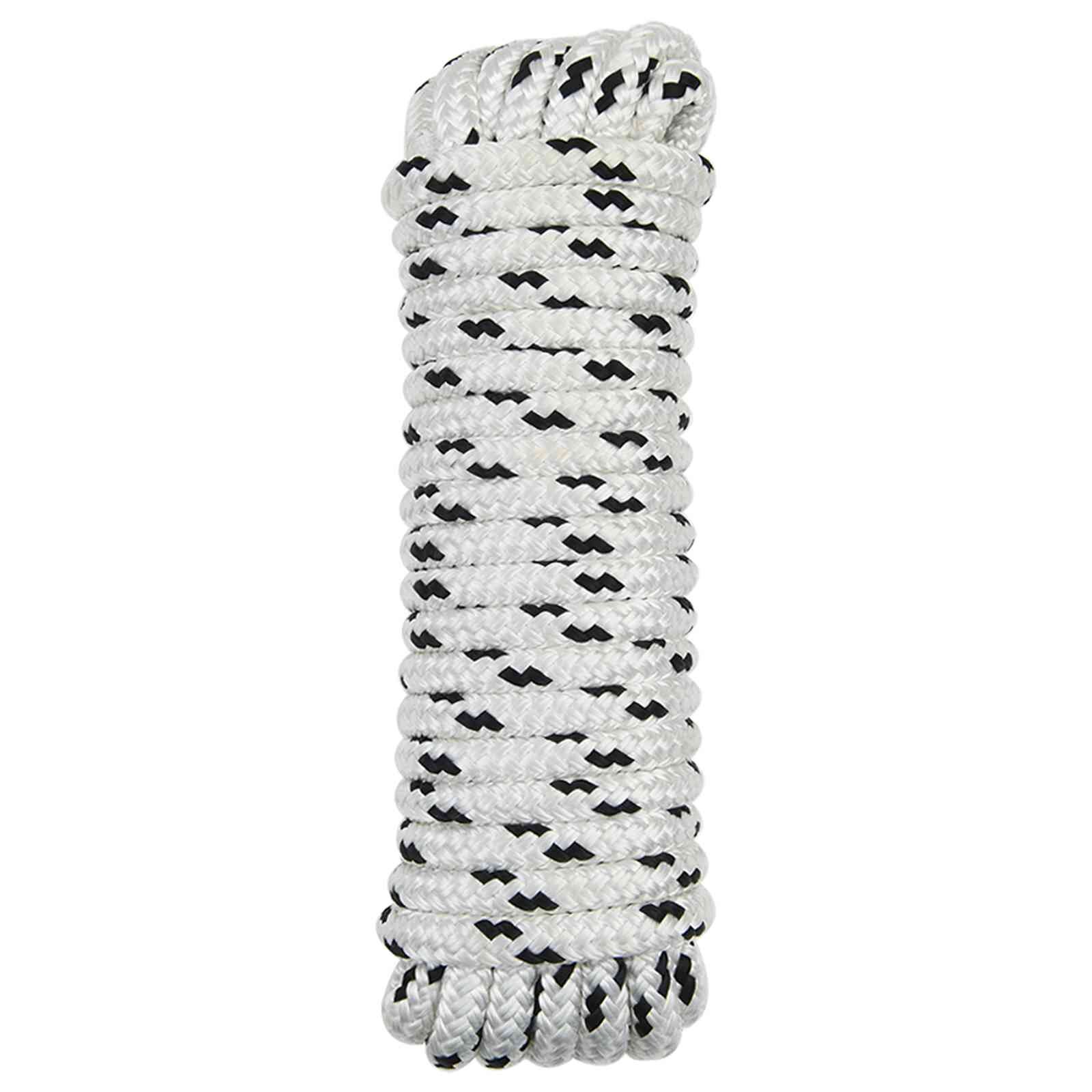 vidaXL Lano na loď 12 mm 6 m Bílá a černá Polyester