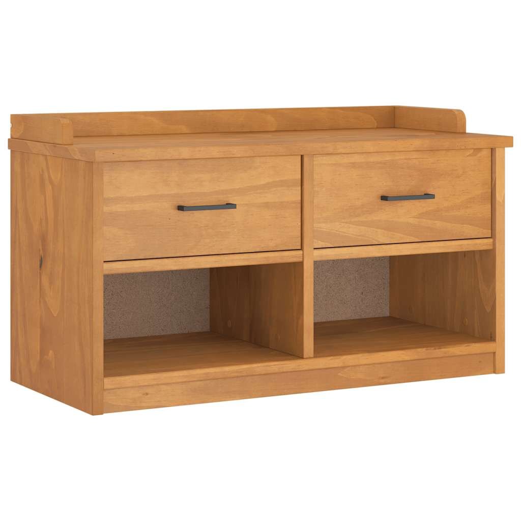 vidaXL Lavice do předsíně SANDNES 87x40x50 cm masivní borovice