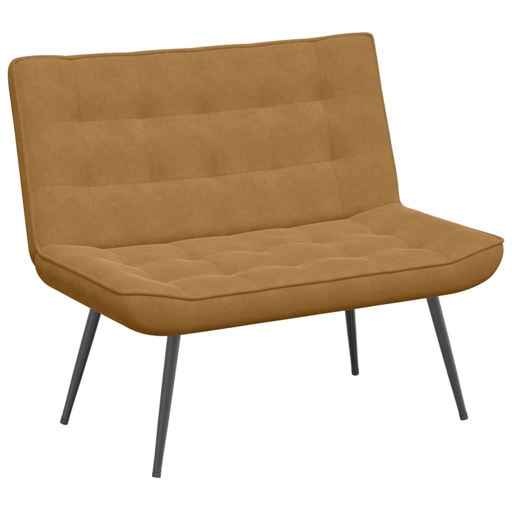 vidaXL Lavice hnědá 110x74x84 cm samet