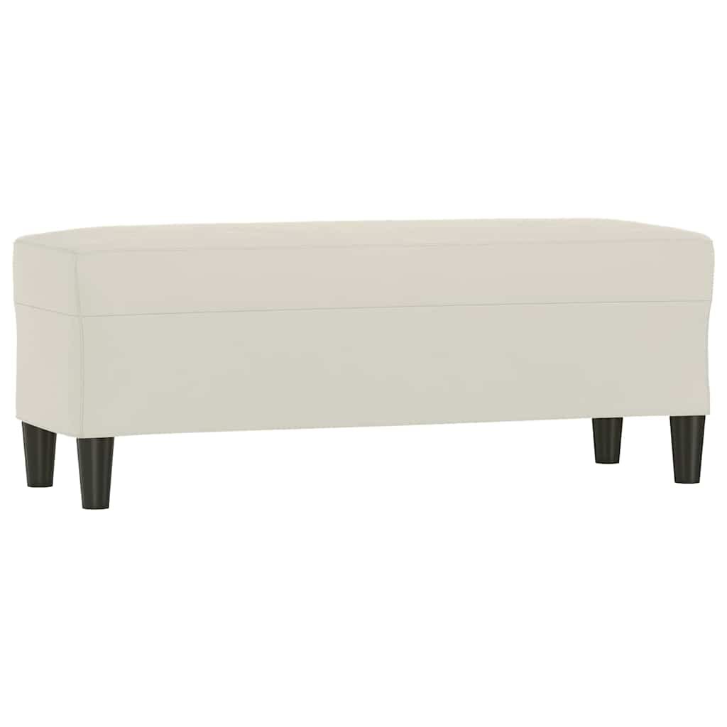 vidaXL Lavice krémová 100 x 35 x 41 cm samet