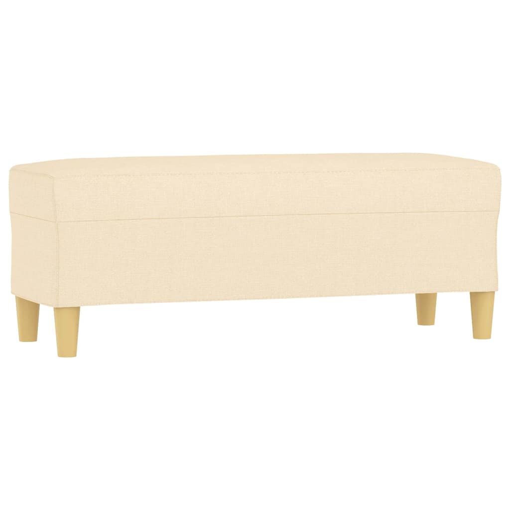 vidaXL Lavice krémová 100 x 35 x 41 cm textil