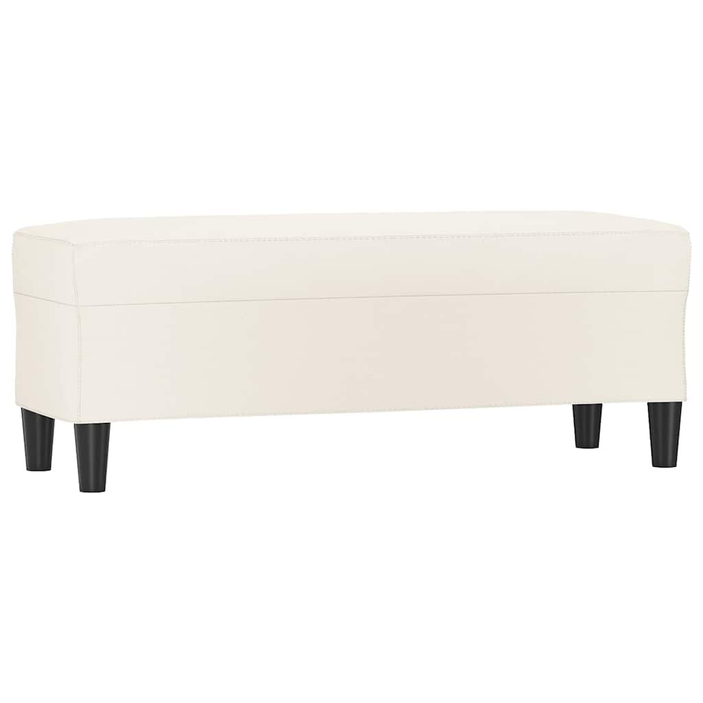 vidaXL Lavice krémová 100x35x41 cm umělá kůže