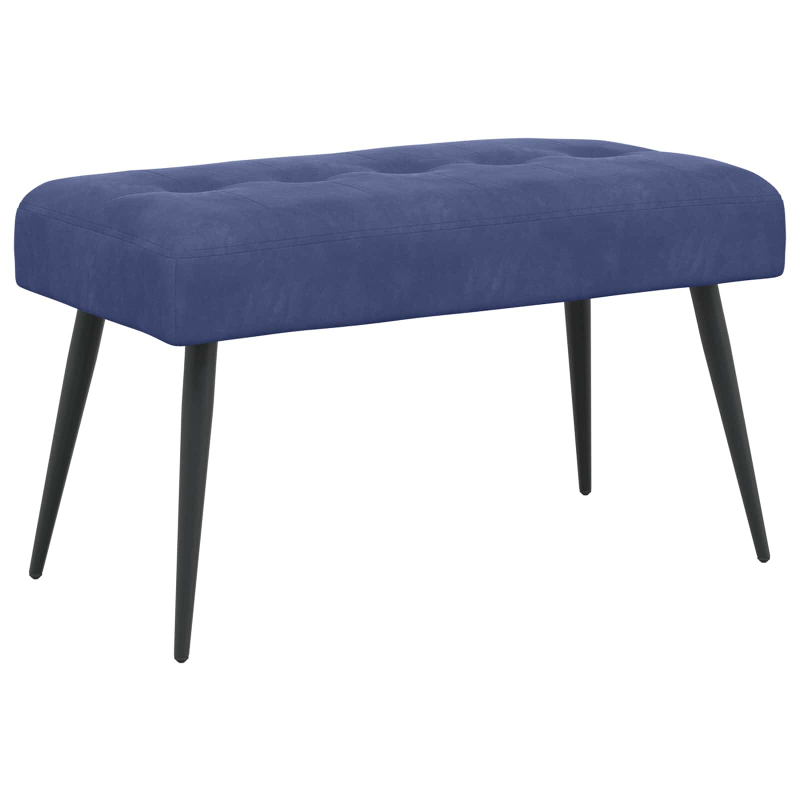 vidaXL Lavice s knoflíkovým prošíváním Policová modrá 80 x 40 x 46 cm