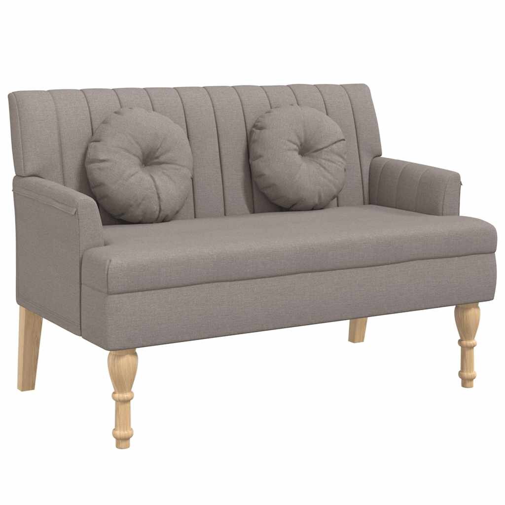 vidaXL Lavice s polštáři taupe 113 x 645 x 755 cm textil
