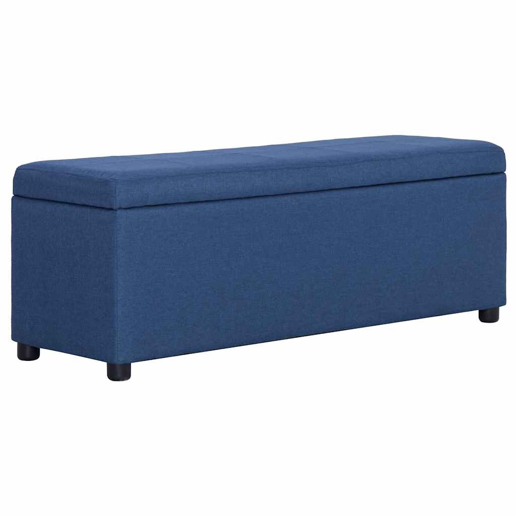 vidaXL Lavice s úložným prostorem 116 cm modrá polyester