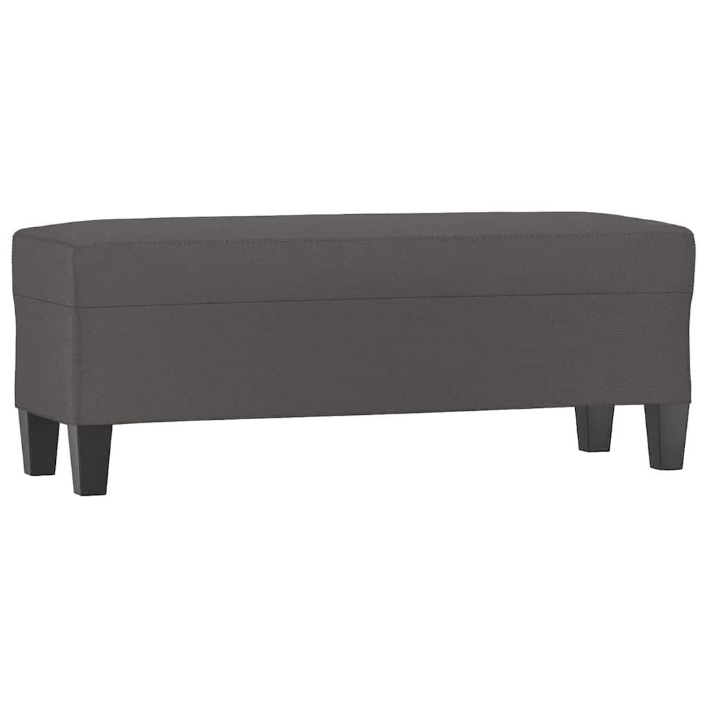 vidaXL Lavice šedá 100x35x41 cm umělá kůže