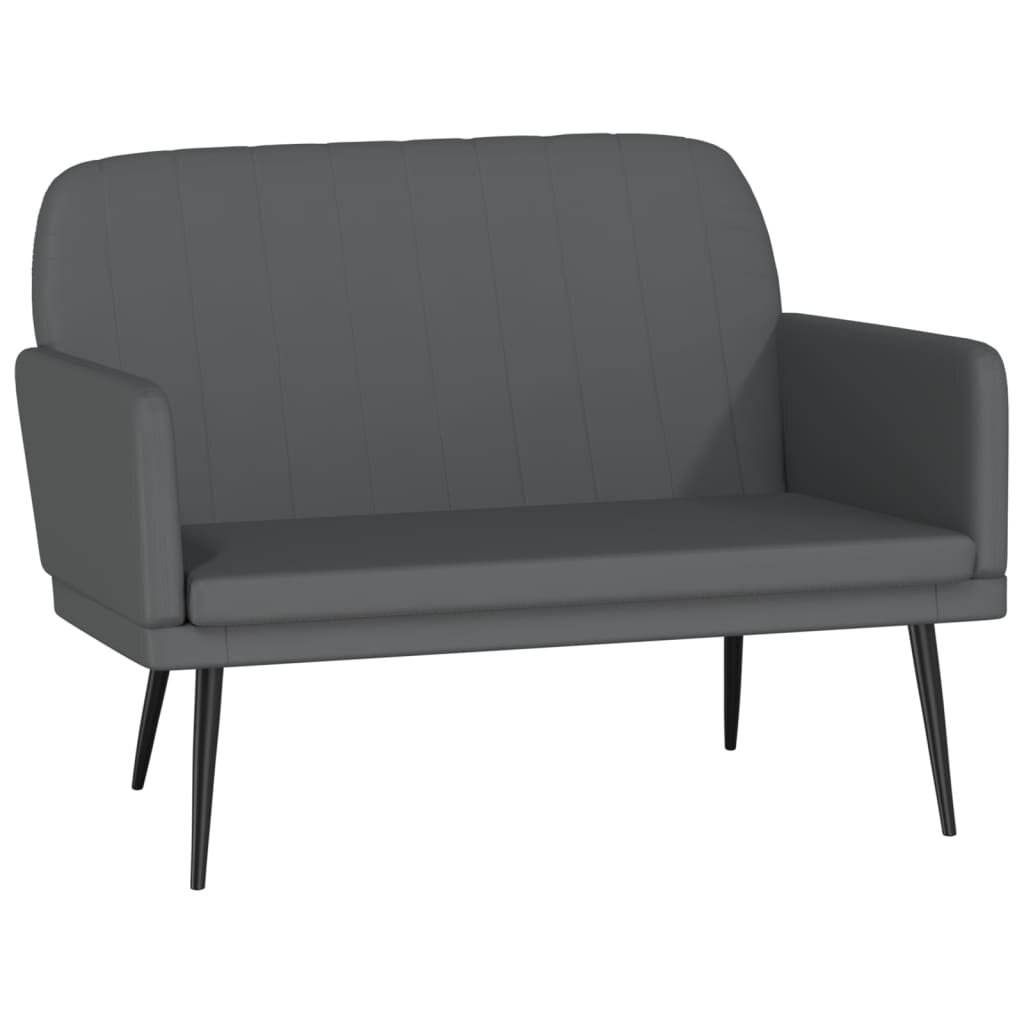 vidaXL Lavice šedá 107 x 80 x 81 cm umělá kůže