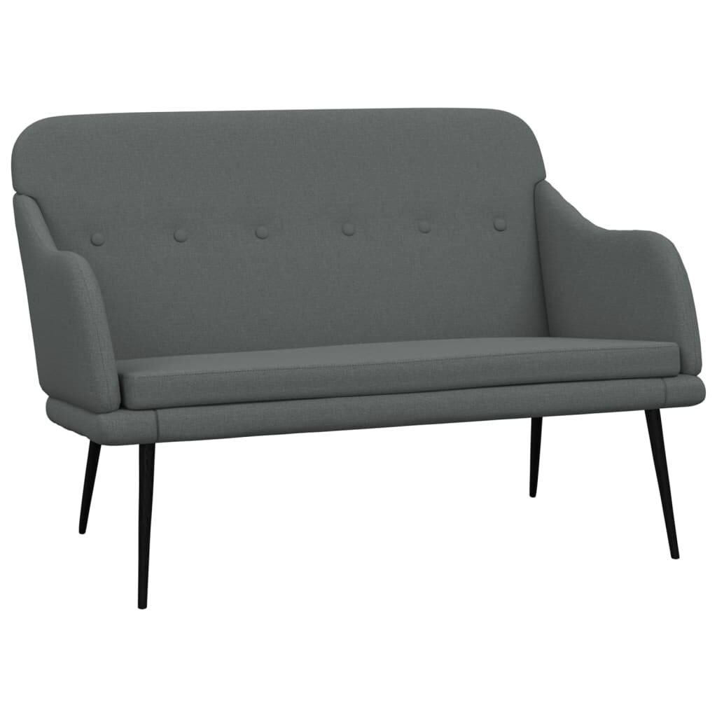 vidaXL Lavice tmavě šedá 110 x 76 x 80 cm textil