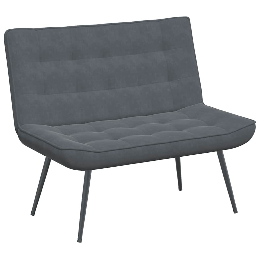 vidaXL Lavice tmavě šedá 110x74x84 cm samet