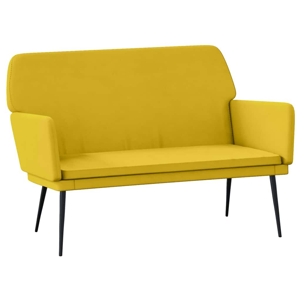 vidaXL Lavice žlutá 108 x 79 x 79 cm samet