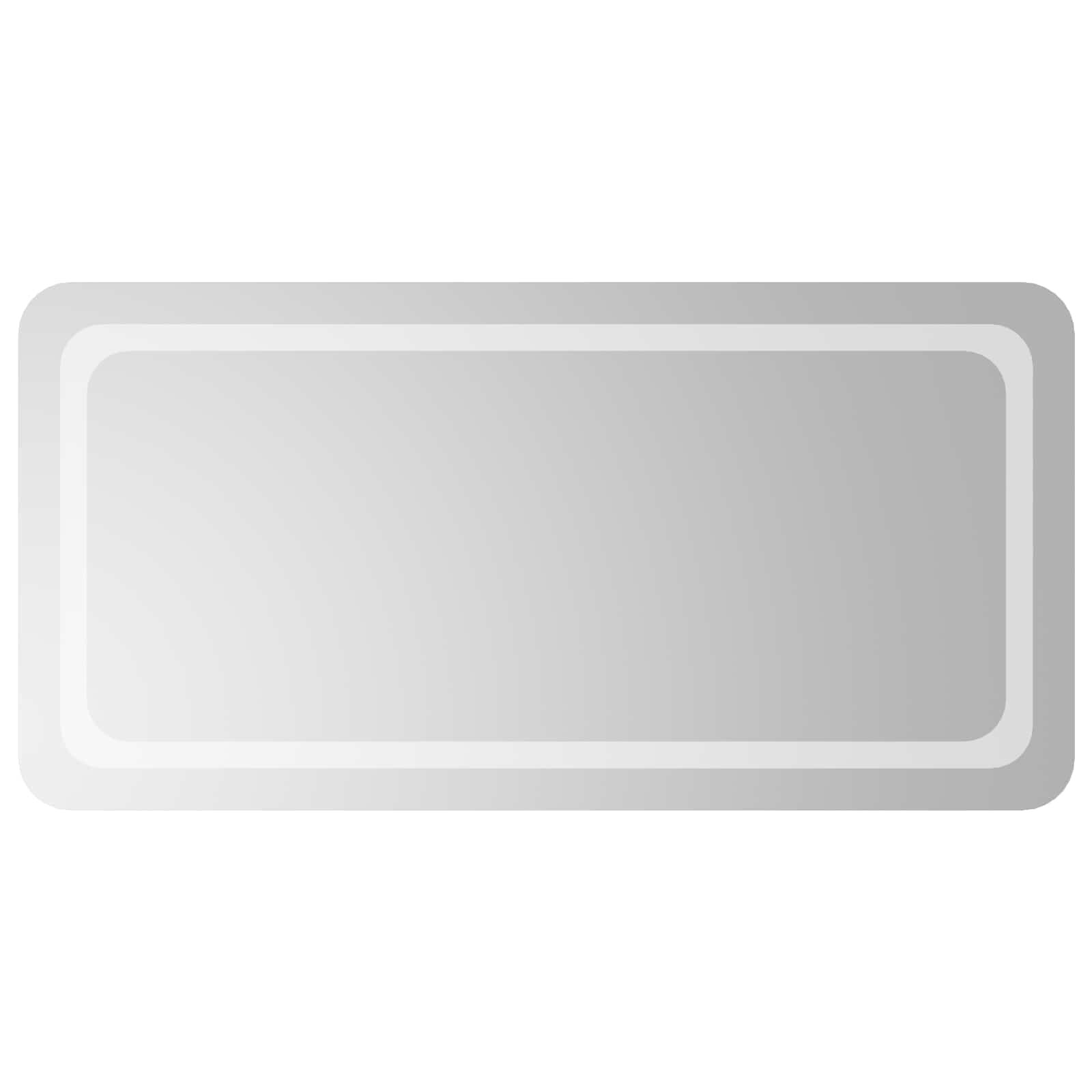 vidaXL LED koupelnové zrcadlo Transparentní 100 x 50 cm tvrzené sklo