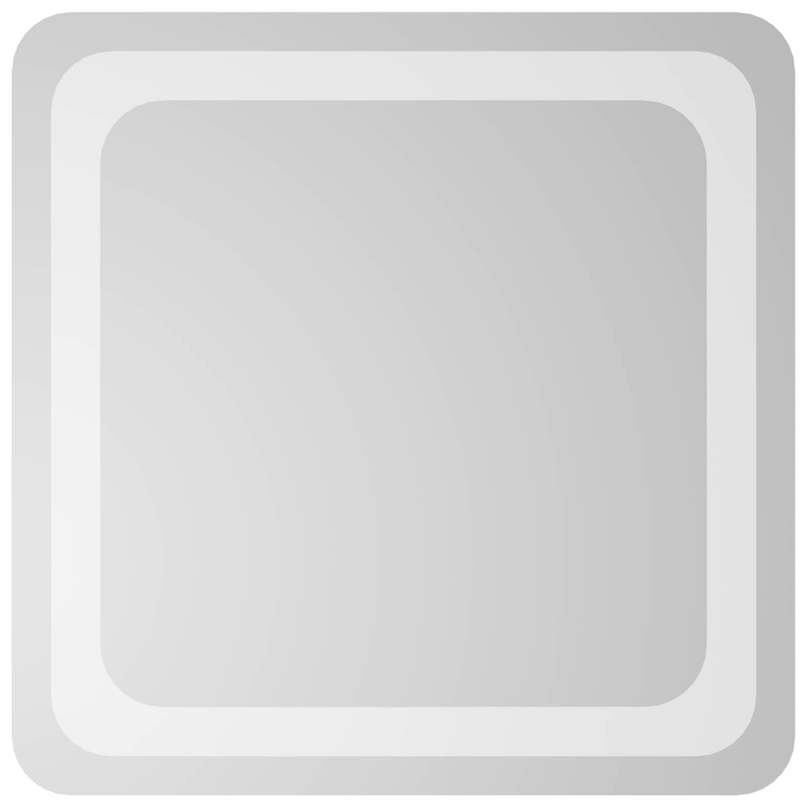 vidaXL LED koupelnové zrcadlo Transparentní 40 x 40 cm tvrzené sklo