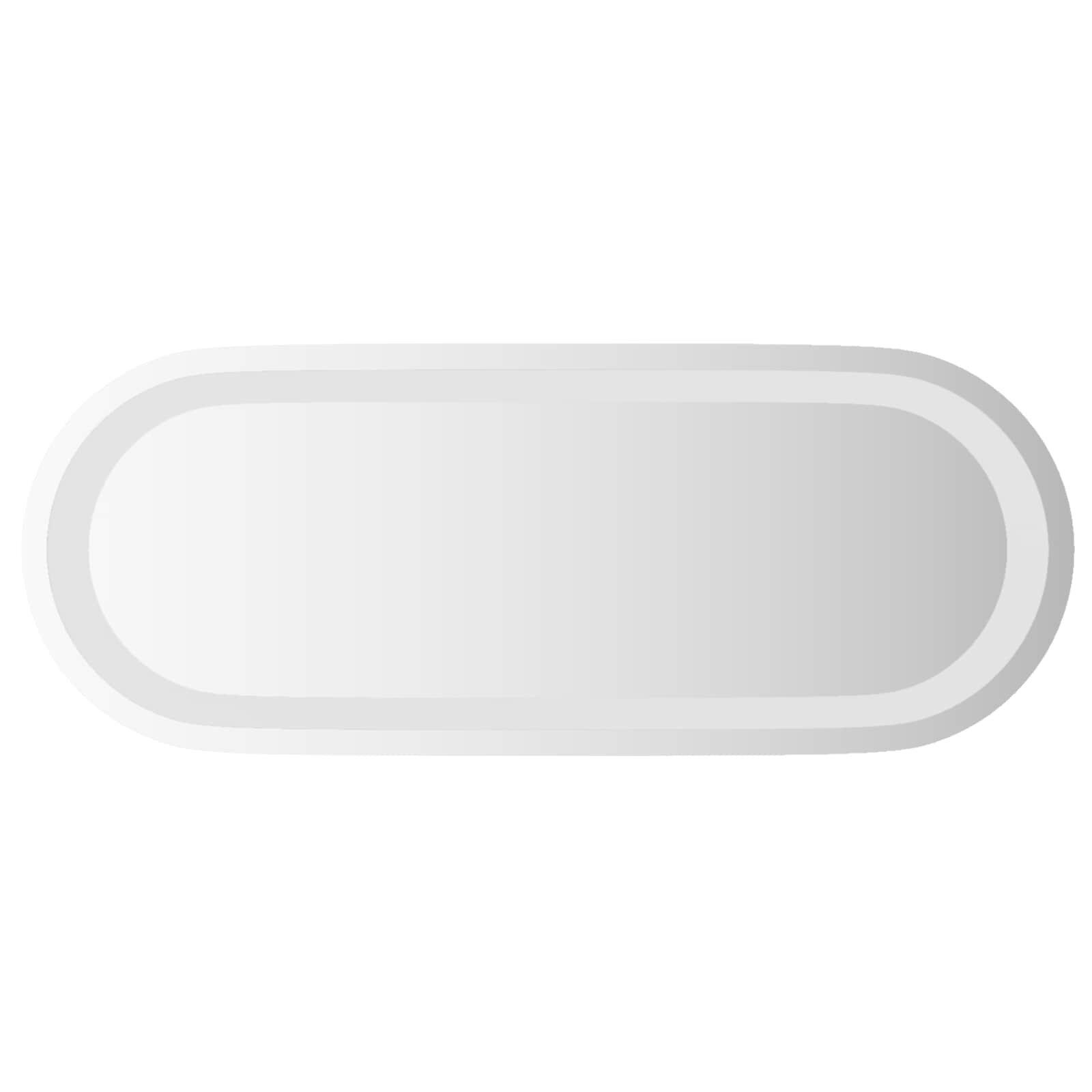 vidaXL LED koupelnové zrcadlo Transparentní 50 x 20 cm tvrzené sklo