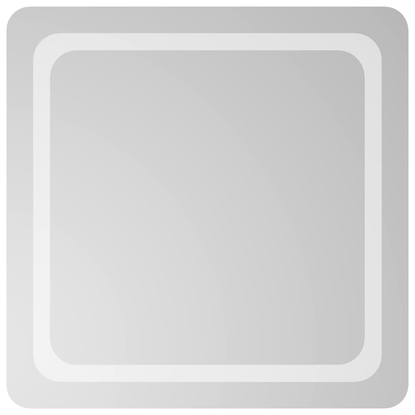 vidaXL LED koupelnové zrcadlo Transparentní 60 x 60 cm tvrzené sklo