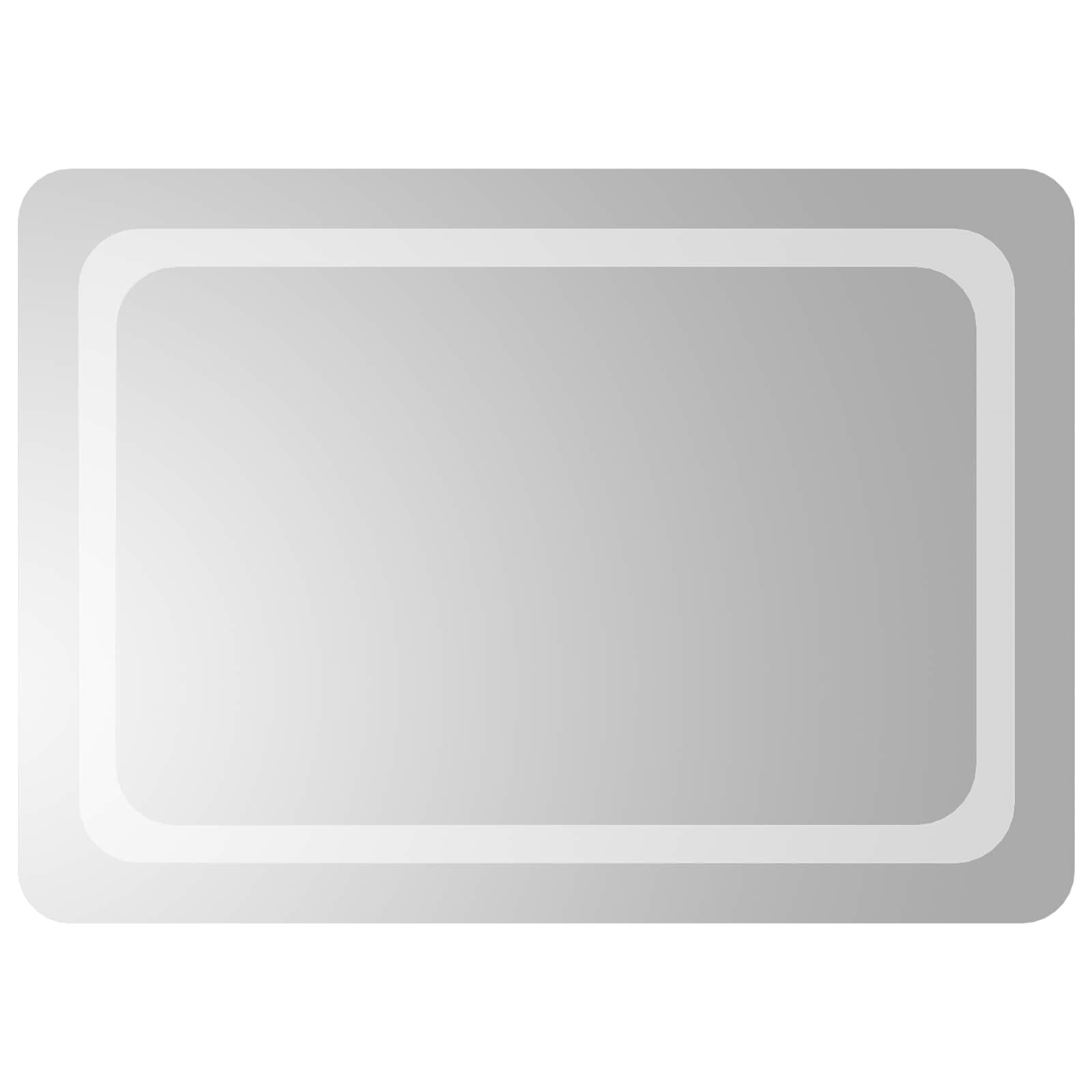 vidaXL LED koupelnové zrcadlo Transparentní 70 x 50 cm tvrzené sklo
