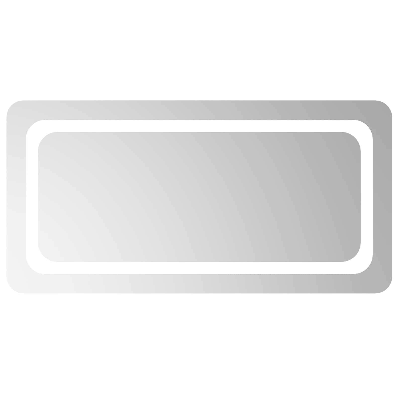 vidaXL LED koupelnové zrcadlo Transparentní 80 x 40 cm tvrzené sklo