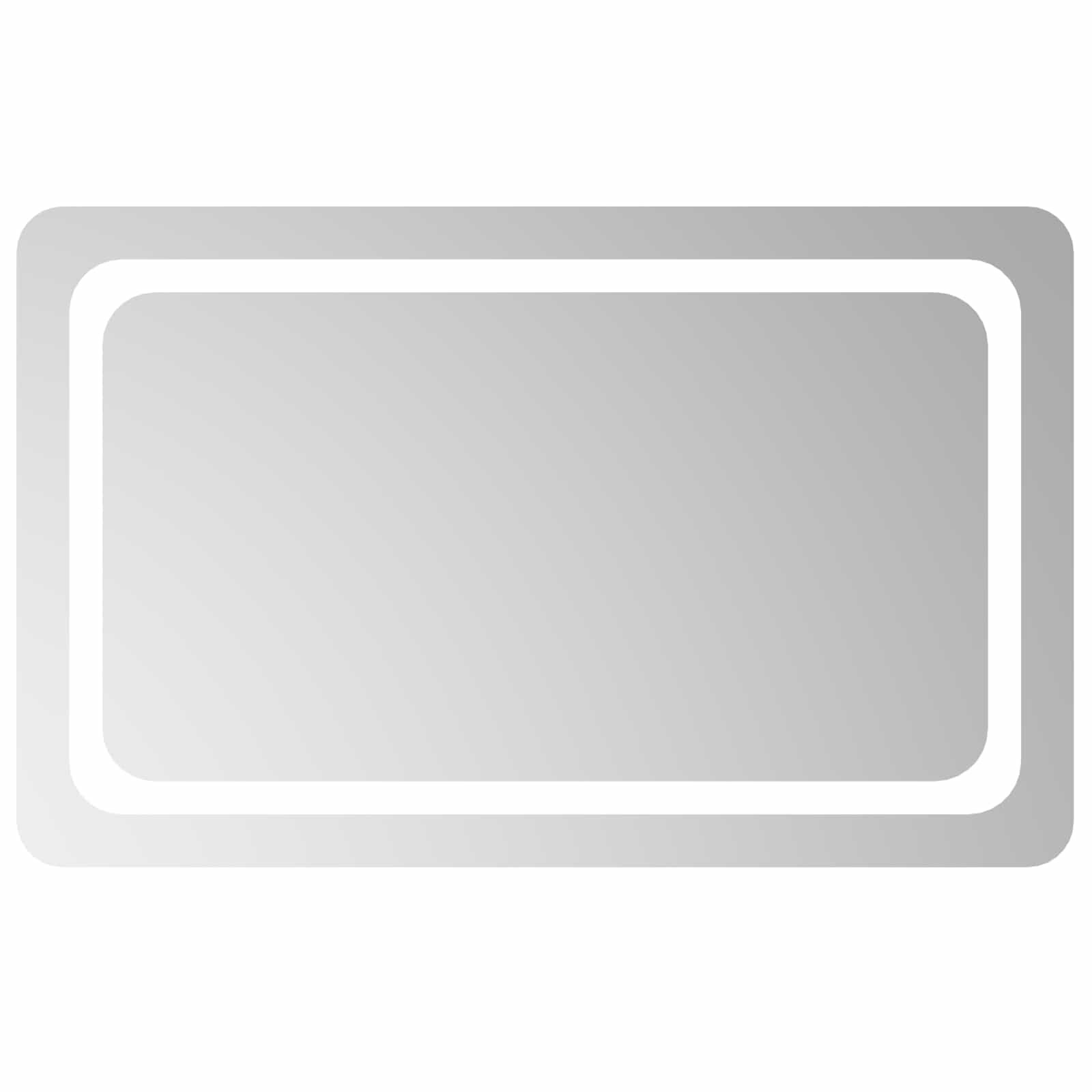 vidaXL LED koupelnové zrcadlo Transparentní 80 x 50 cm tvrzené sklo