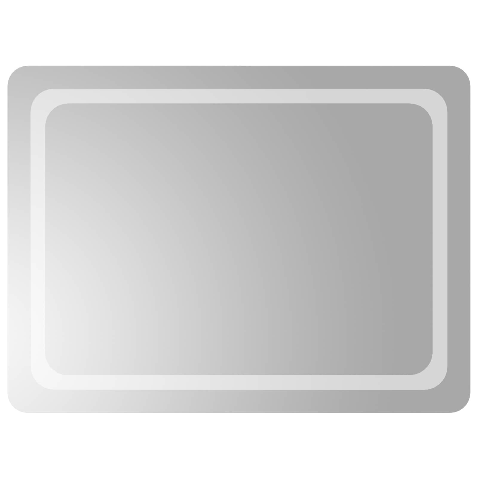 vidaXL LED koupelnové zrcadlo Transparentní 80 x 60 cm tvrzené sklo