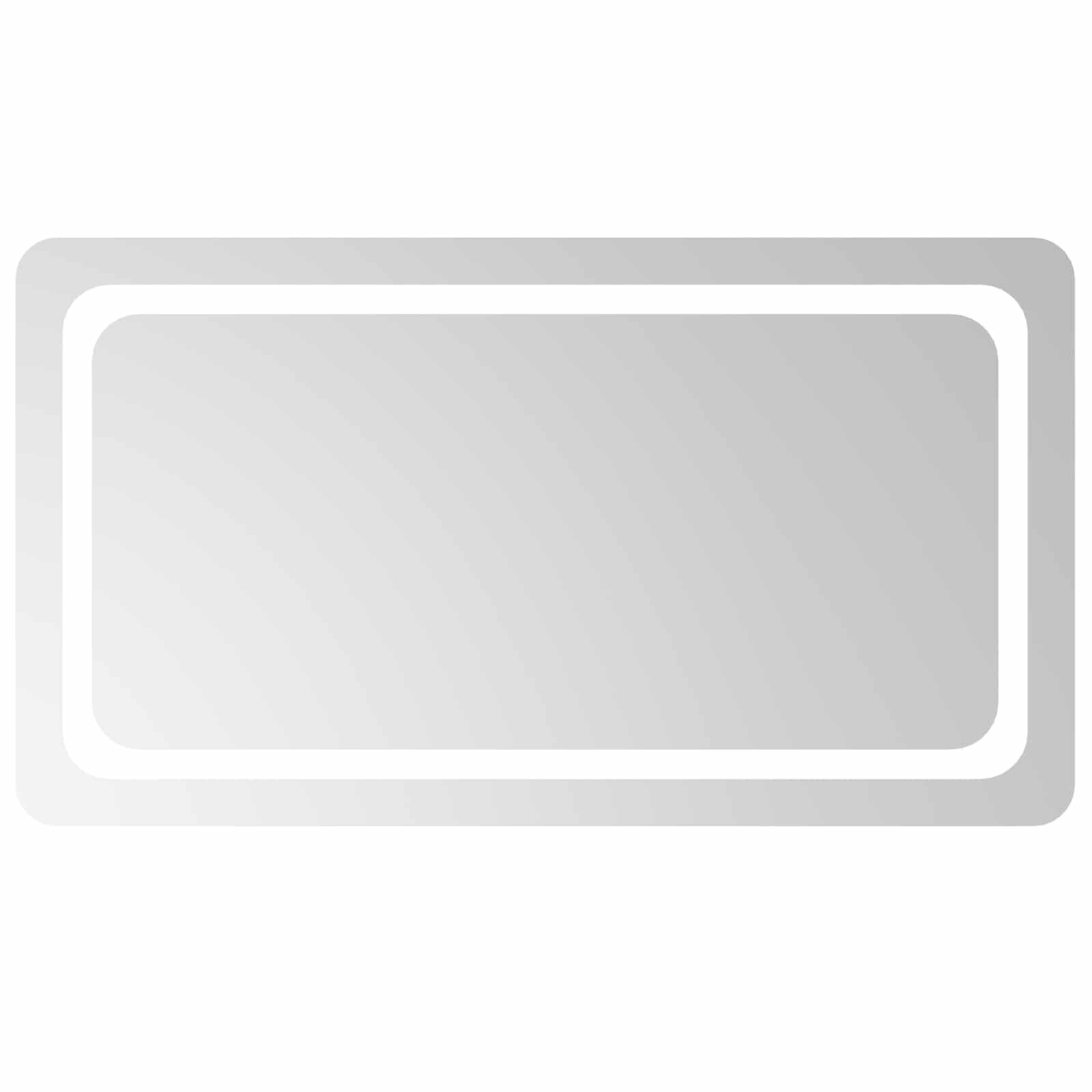 vidaXL LED koupelnové zrcadlo Transparentní 90 x 50 cm tvrzené sklo