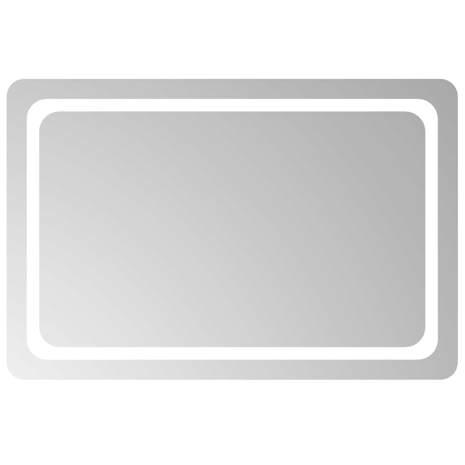 vidaXL LED koupelnové zrcadlo Transparentní 90 x 60 cm tvrzené sklo