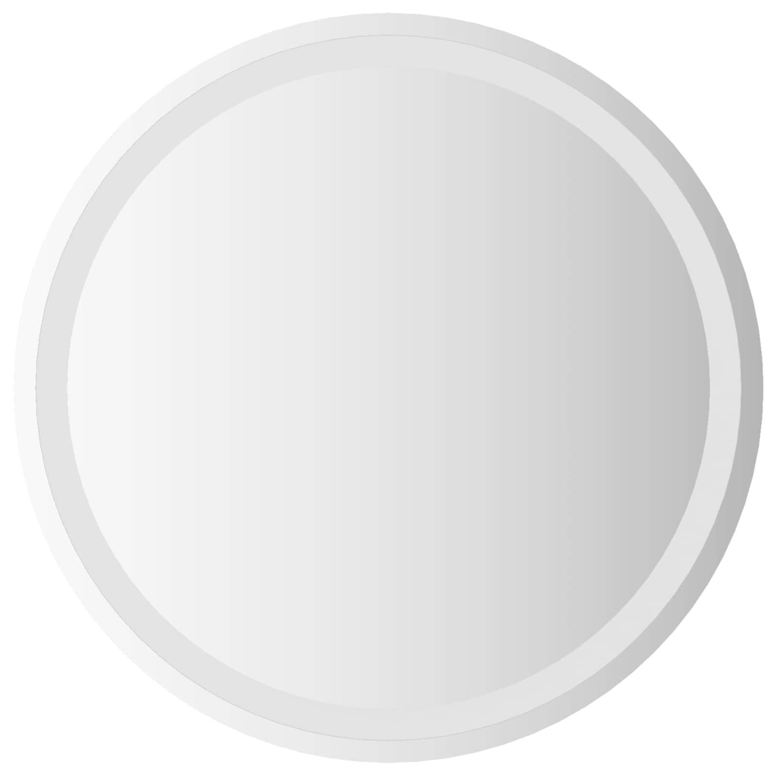 vidaXL LED koupelnové zrcadlo Transparentní Ø 60 cm tvrzené sklo