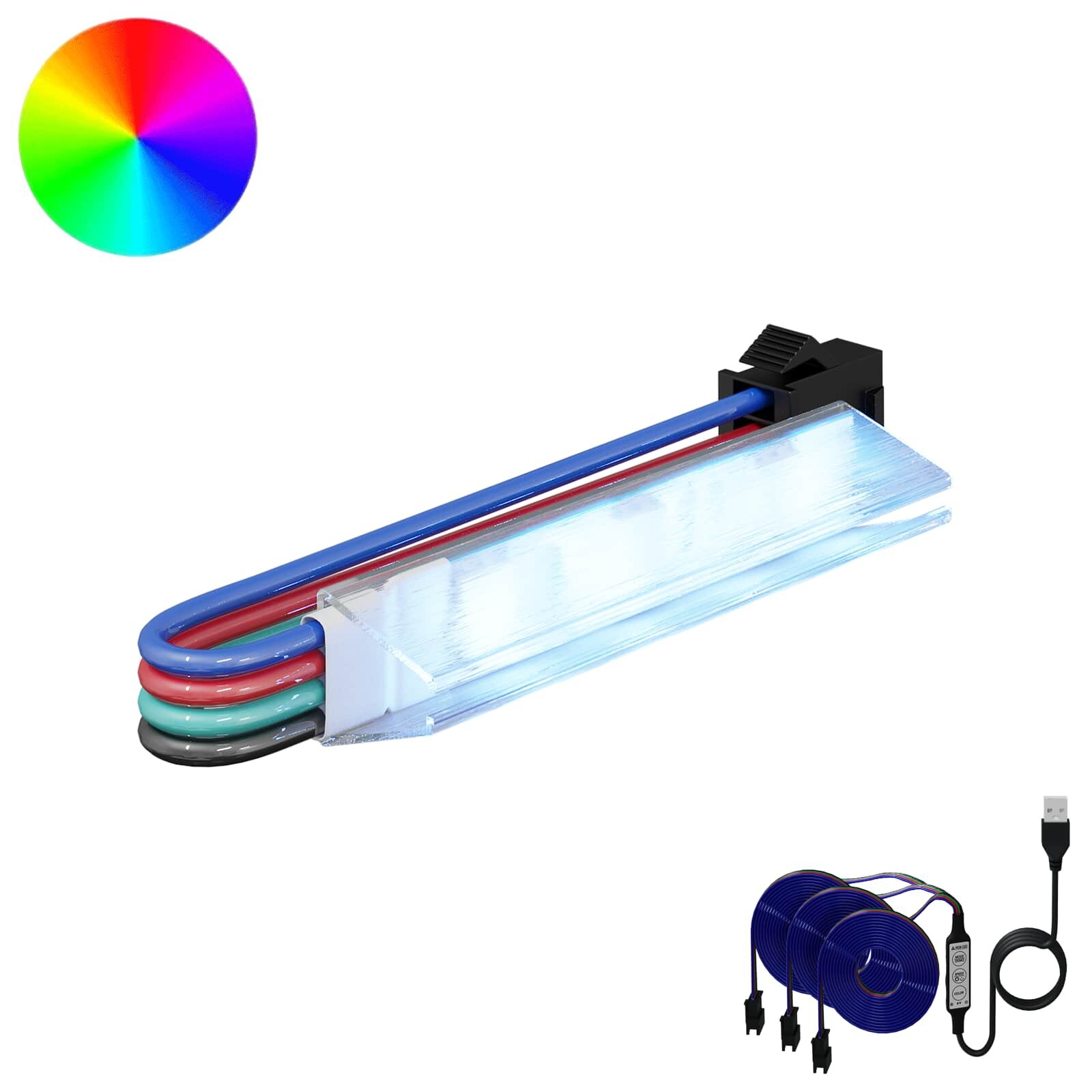 vidaXL LED pás 2 ks Černá a vícebarevná Měď a plast