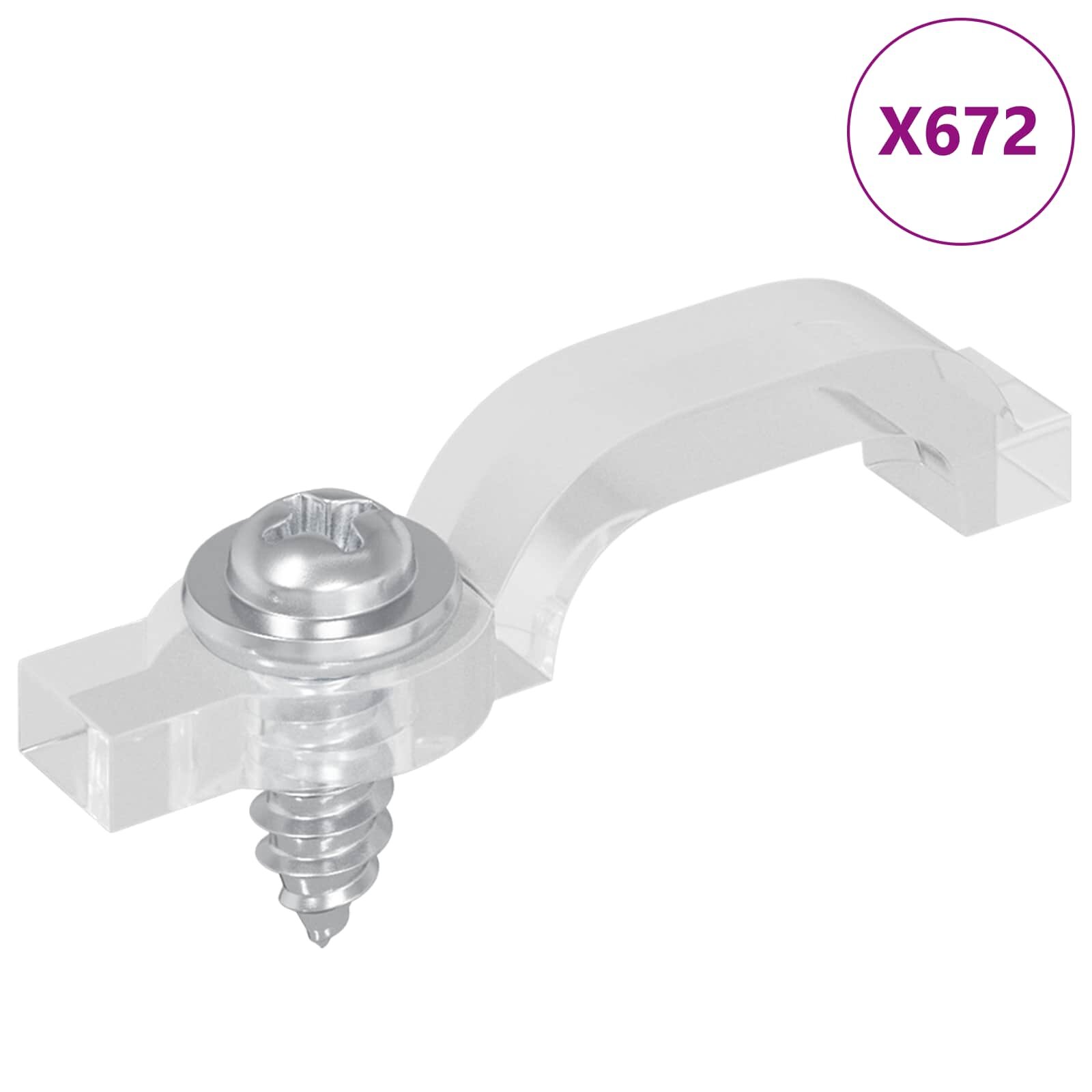vidaXL LED pásek spony 238 mm 12 ks Transparentní Plast a železo