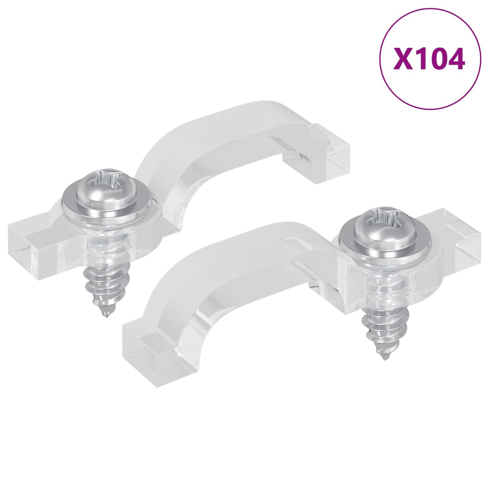 vidaXL LED pásek spony 238 mm 2 ks Transparentní Plast a železo