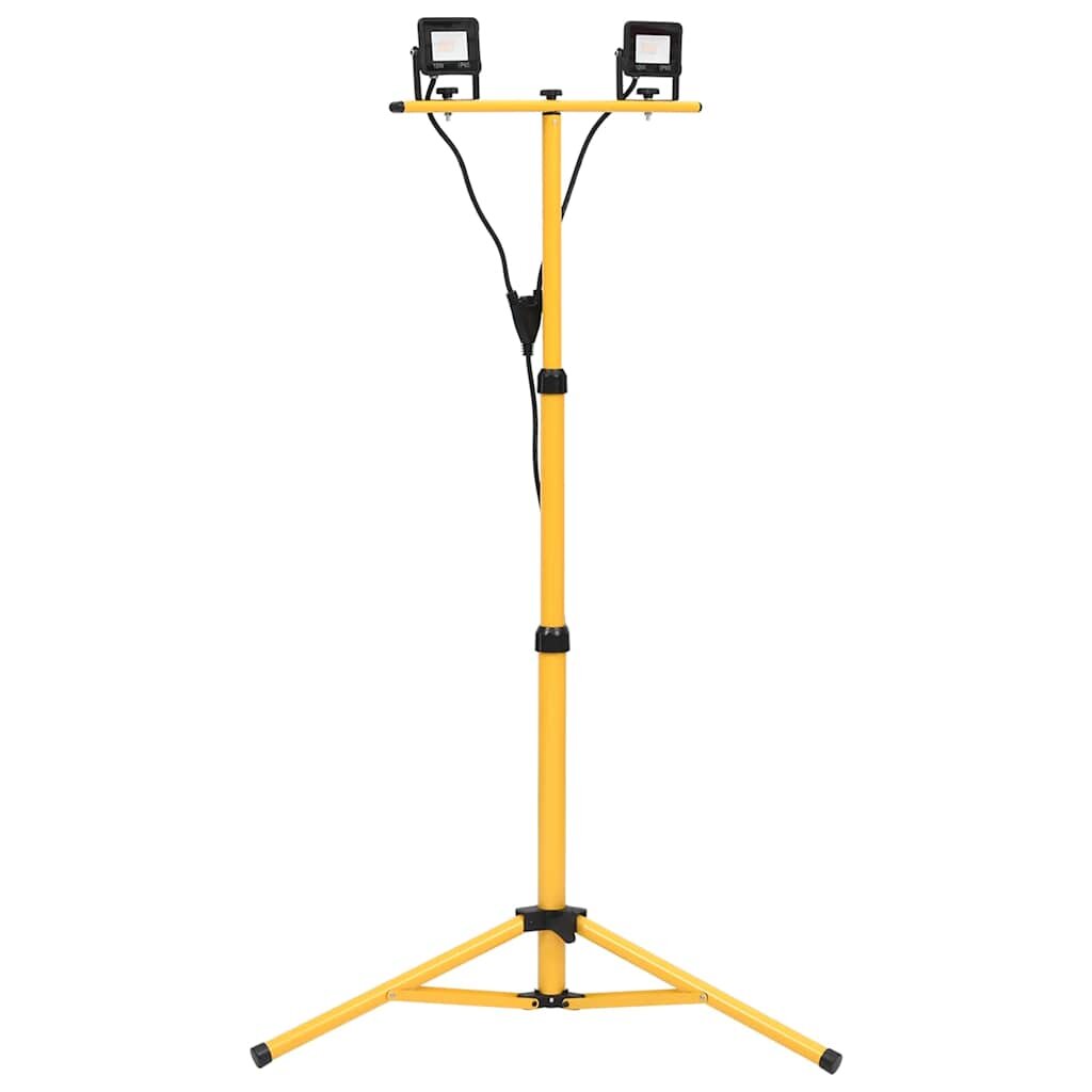 vidaXL LED reflektor se stojanem 2 x 10 W teplé bílé světlo