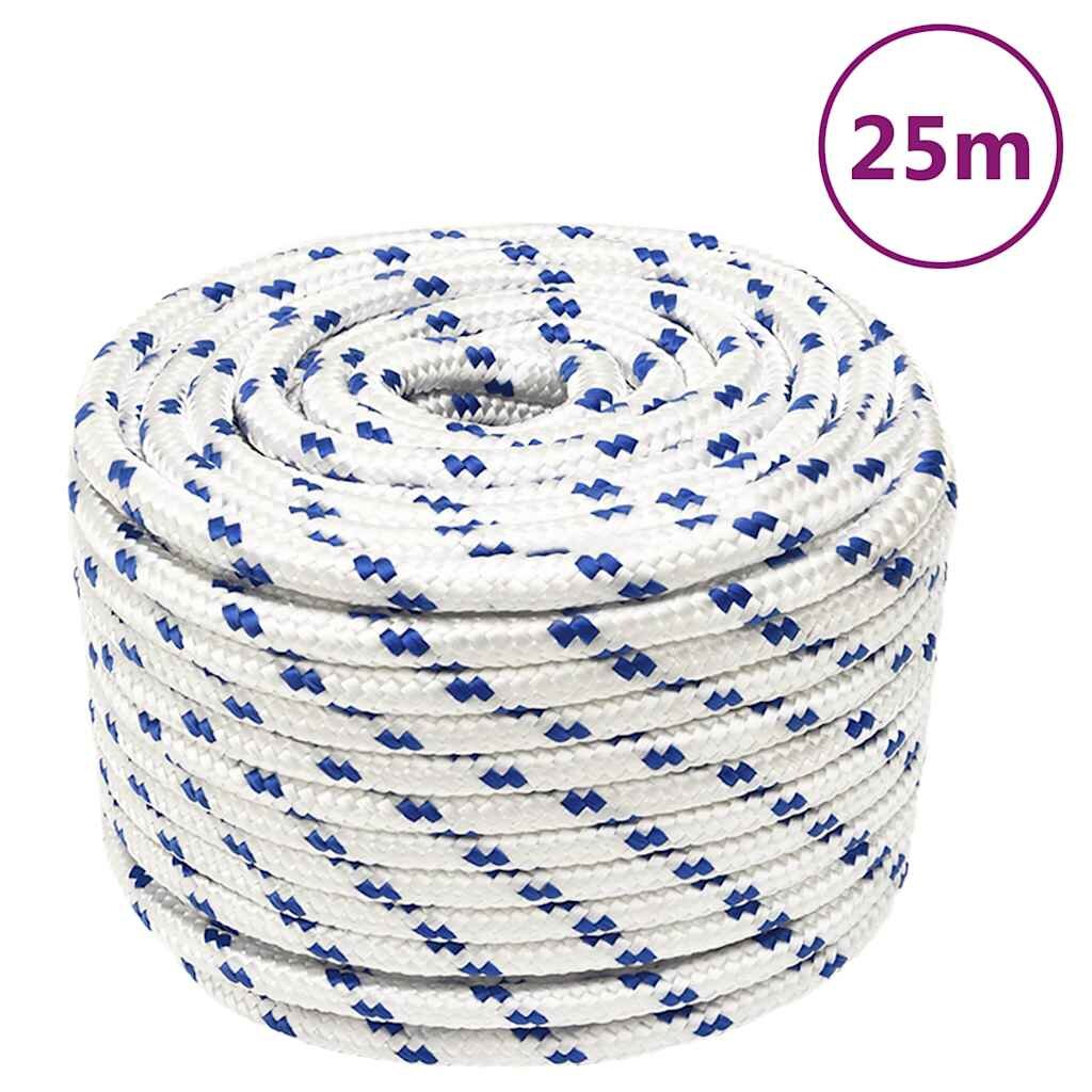 vidaXL Lodní lano bílé 14 mm 25 m polypropylen