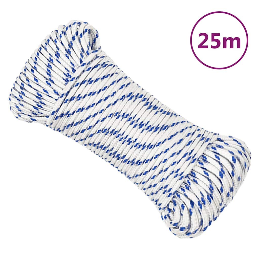 vidaXL Lodní lano bílé 3 mm 25 m polypropylen
