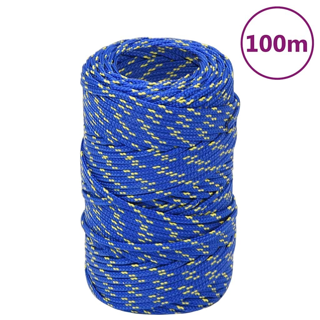 vidaXL Lodní lano modré 2 mm 100 m polypropylen