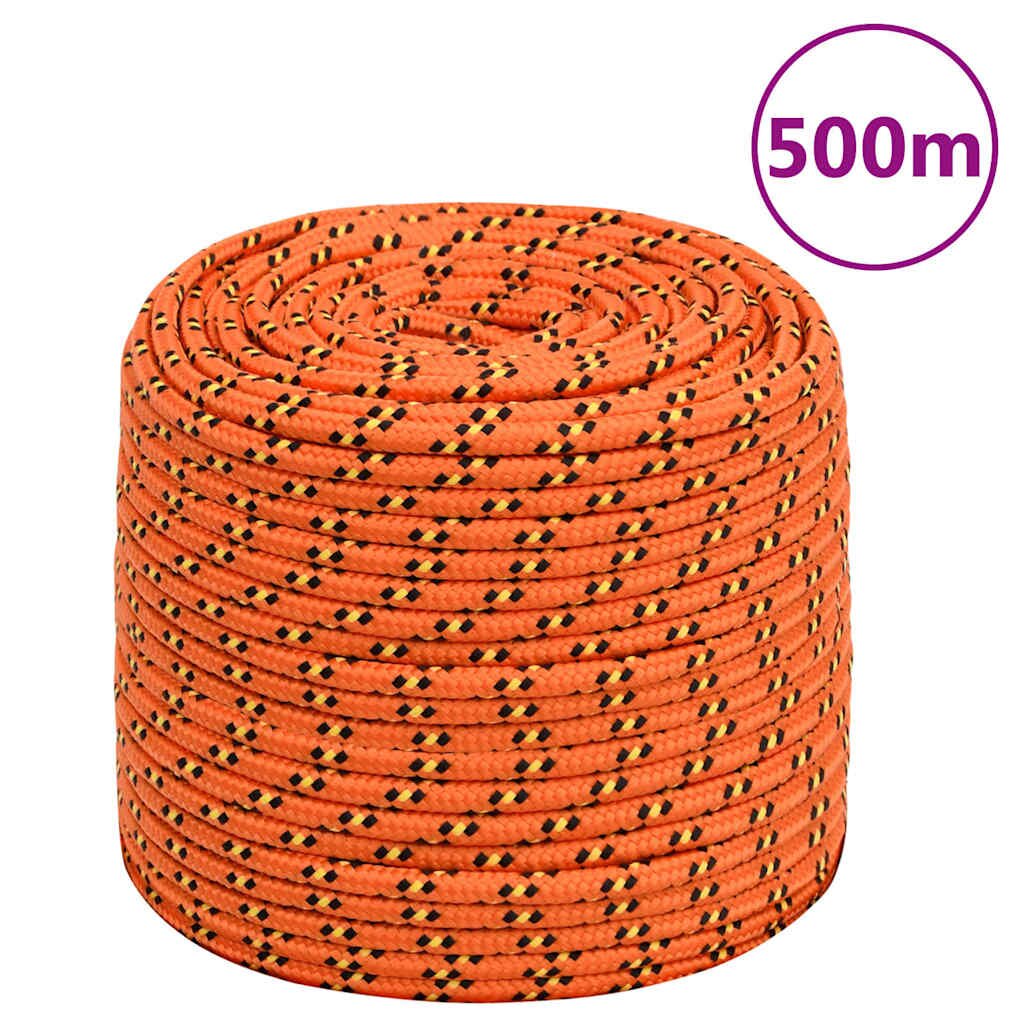 vidaXL Lodní lano oranžové 8 mm 500 m polypropylen