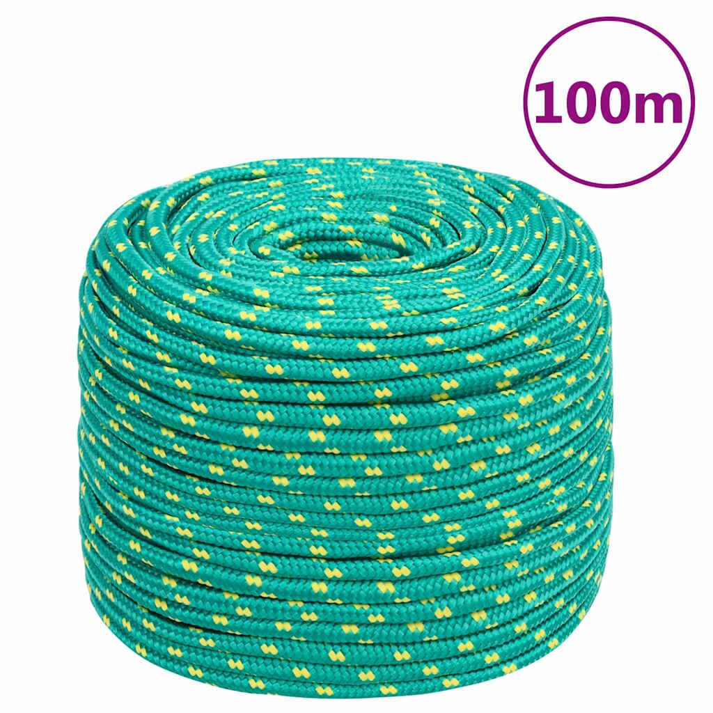 vidaXL Lodní lano zelené 6 mm 100 m polypropylen